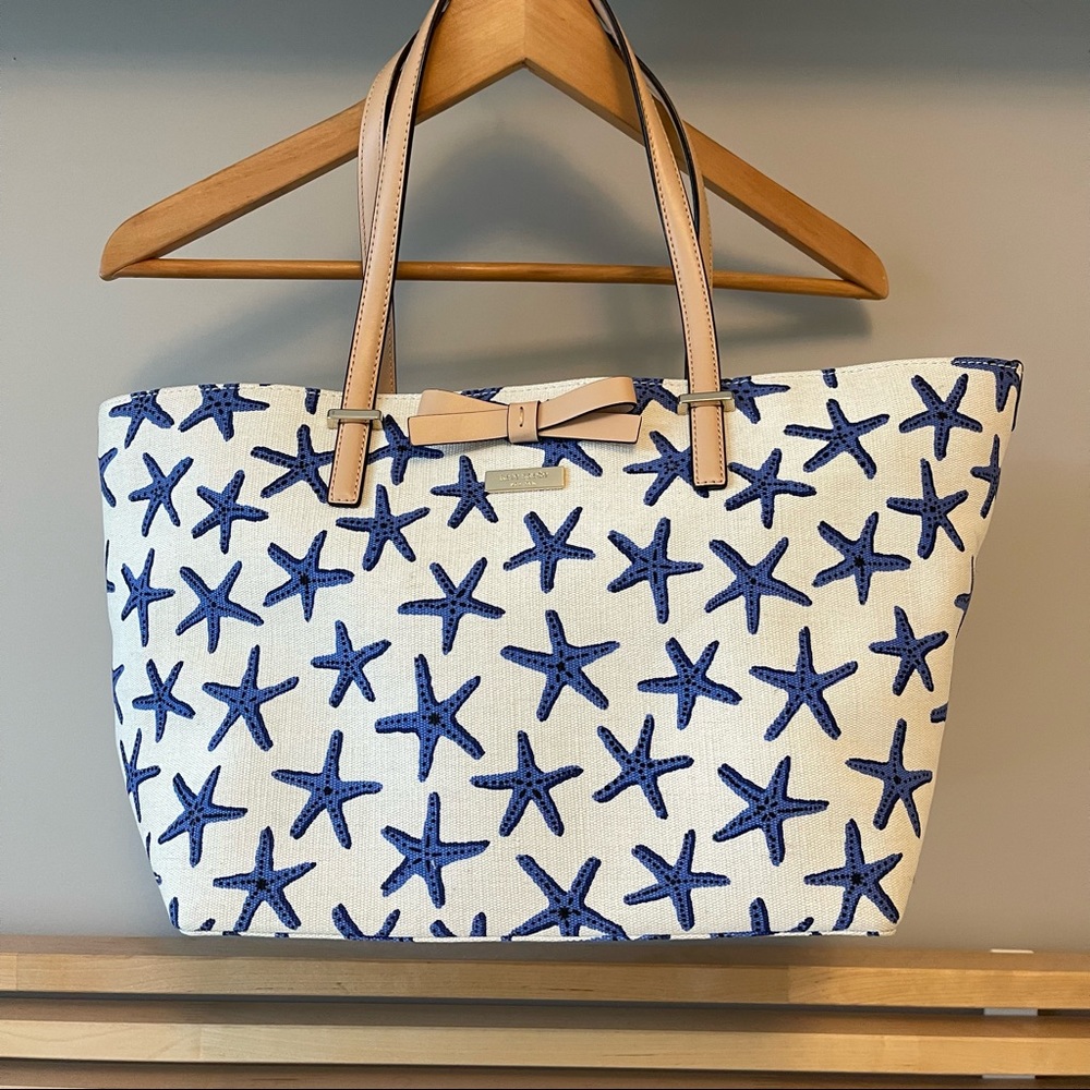 Kate Spade Starfish Shoulder Tote Bag with Bow Detail